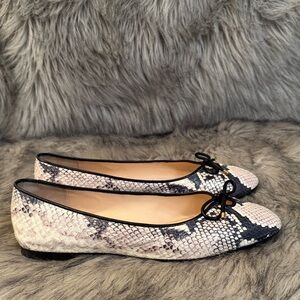 Stuart Weitzman Snakeskin Pattern Flats Size 9